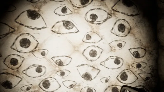 Wand voller gemalter Augen